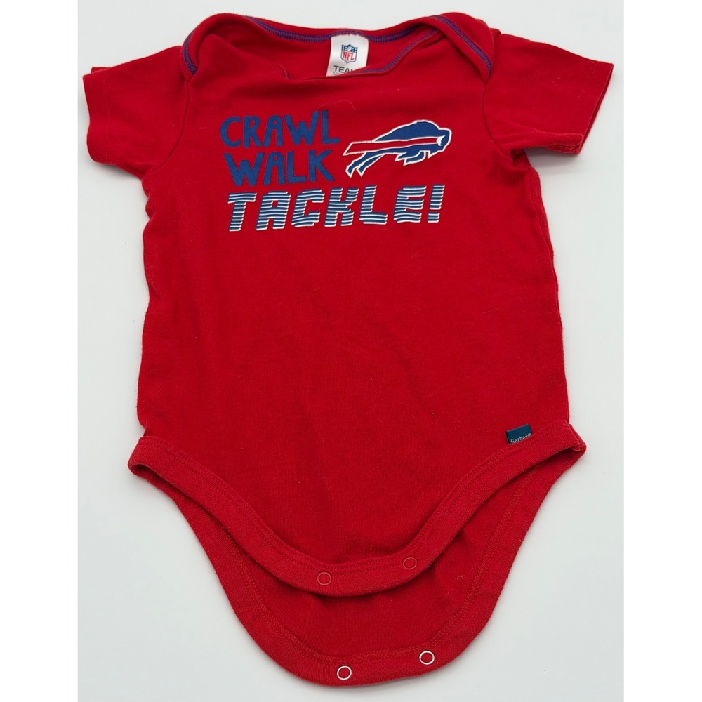 Buffalo Bills Gerber Baby Bodysuit Red Crawl Walk Tackle 18mo NFL Team Apparel